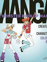 The Monster Book of Manga Creatures and Characters Colouring Book Paperback