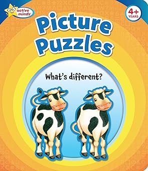 Active Minds - Picture Puzzles! What's Different? Spot the Difference Activity Board Book (Active Minds Board Books) Board book