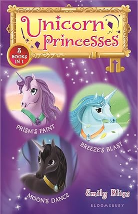 Unicorn Princesses Bind-up Books 4-6: Prism's Paint, Breeze's Blast, and Moon's Dance Hardcover
