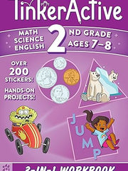 Tinkeractive 2nd Grade 3-In-1 Workbook: Math, Science, English Language Arts (Tinkeractive Workbooks) Paperback