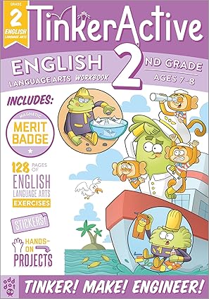 TinkerActive Workbooks: 2nd Grade - English Language Arts - Ages 7-8 (Tinkeractive Workbooks, 9) Paperback Children's Books Happier Every Chapter