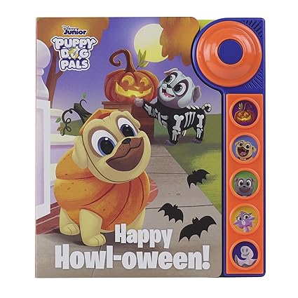 Disney Junior Puppy Dog Pals: Happy Howl-Oween! Sound Book (Play-A-Sound) Board book Children's Books Happier Every chapter