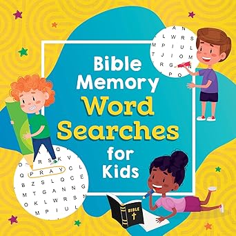 Bible Memory Word Searches for Kids Paperback Children's Books Happier Every chapter