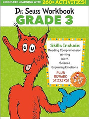 Dr. Seuss Workbook: Grade 3: 260+ Fun Activities with Stickers and More! (Language Arts, Vocabulary, Spelling, Reading Comprehension, Writing, Math, Multiplication, Science, Sel) (Dr. Seuss Workbooks) Paperback