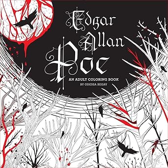 Edgar Allan Poe: An Adult Coloring Book Paperback Adult Non-Fiction Happier Every Chapter