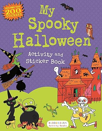 My Spooky Halloween Activity and Sticker Book (Sticker Activity Books) Paperback Children's Books Happier Every Chapter