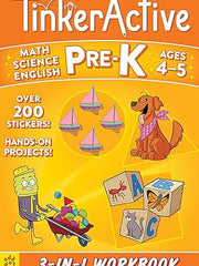 Tinkeractive Pre-K 3-In-1 Workbook: Math, Science, English Language Arts (Tinkeractive Workbooks) Paperback