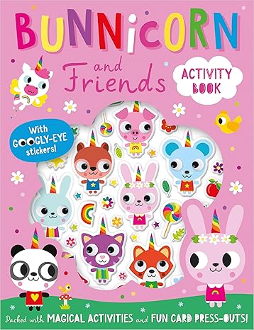 Bunnicorn and Friends Activity Book Paperback Children's Books Happier Every Chapter   