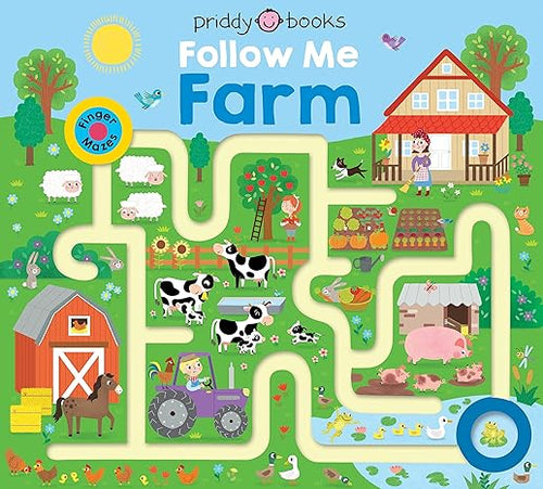 Maze Book: Follow Me Farm (Finger Mazes, 1) Board book Children's Books Happier Every Chapter   