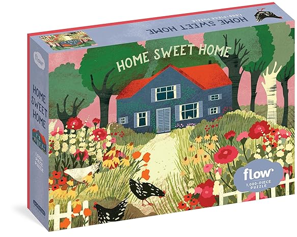 Home Sweet Home 1,000-Piece Puzzle: (Flow) for Adults Families Picture Quote Mindfulness Game Gift Jigsaw 26 3/8” x 18 7/8” (Workman Jigsaw Puzzles) Puzzle Children's Books Happier Every Chapter   