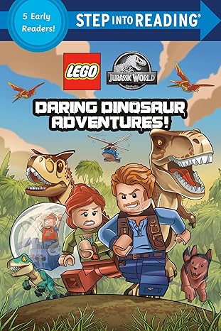 Daring Dinosaur Adventures! (Lego Jurassic World) (Step Into Reading) Paperback Children's Books Happier Every Chapter   