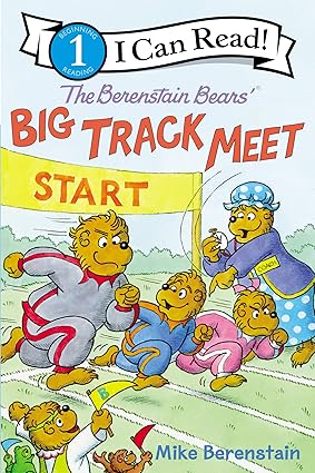 The Berenstain Bears' Big Track Meet (I Can Read Level 1) Hardcover Children's Books Happier Every Chapter