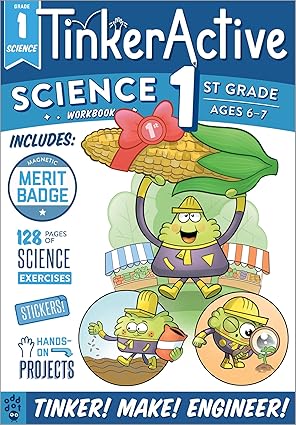 TinkerActive Workbooks: 1st Grade Science Paperback Children's Books Happier Every Chapter