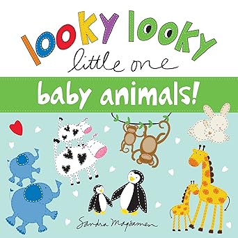 Looky Looky Little One Baby Animals Board book Children's Books Happier Every chapter