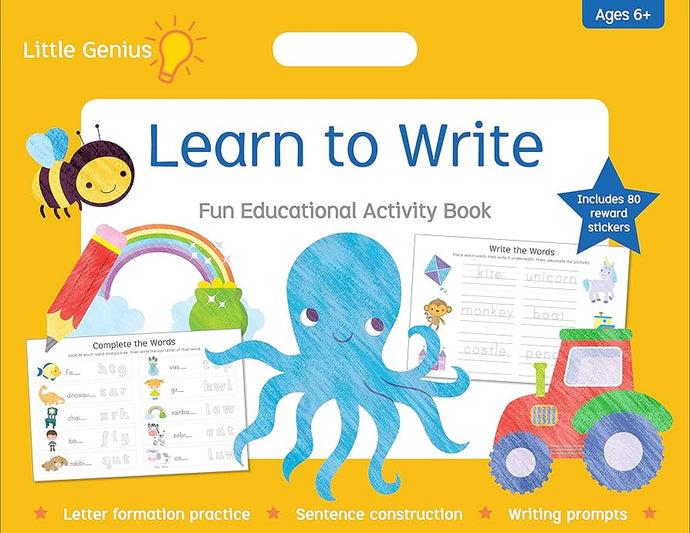 Learn to Write: Fun Educational Activity Book (Little Genius) Children Nonfiction Happier Every Chapter   