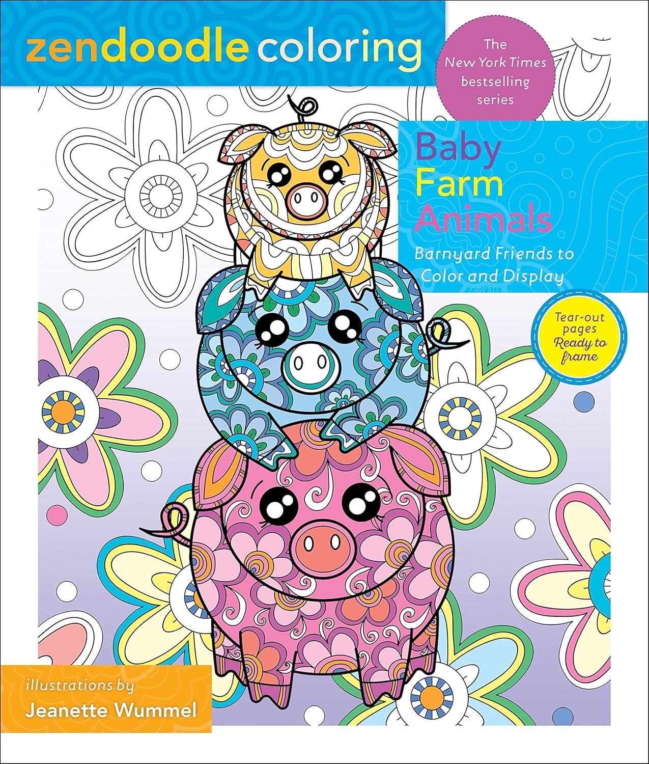 Zendoodle Coloring Baby Farm Animals: Barnyard Friends to Color and Display Paperback