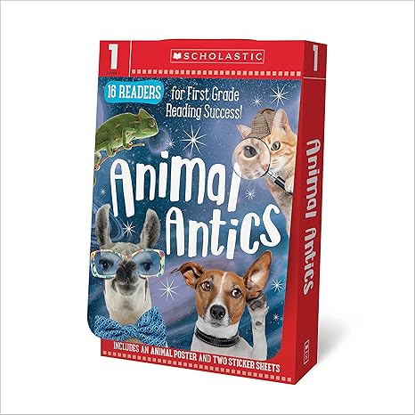 Animal Antics Grade 1 E-J Reader (Scholastic Early Learners) Paperback Children's Books Happier Every Chapter   