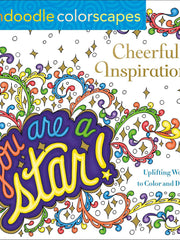 Cheerful Inspirations: Uplifting Words to Color and Display (Zendoodle Colorscapes) Paperback €“ Coloring Book