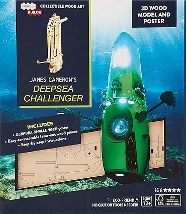 Incredibuilds: James Cameron's Deepsea Challenger 3D Wood Model and Poster Loose Leaf