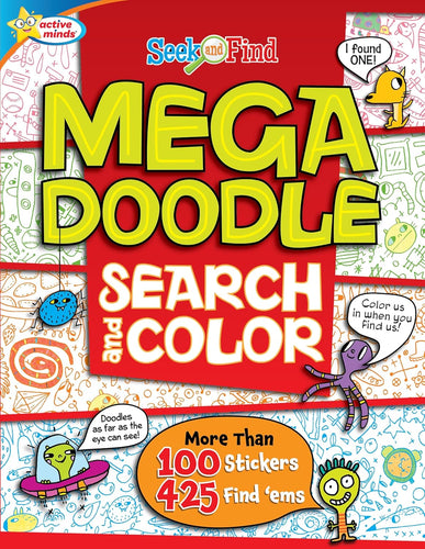 Mega Doodle Search and Color: Seek and Find Activity Book Paperback – Sticker Book, 1 April 2020 by Sequoia Children's Publishing (Author) Happier Every Chapter