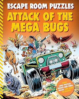 Escape Room Puzzles: Attack of the Mega Bugs Paperback Children's Books Happier Every chapter