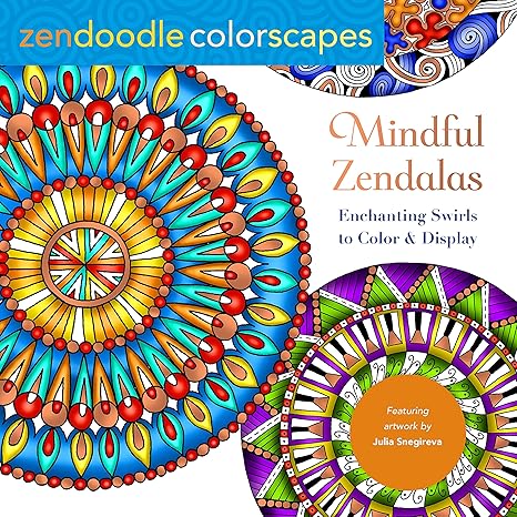 Zendoodle Colorscapes: Mindful Zendalas: Enchanting Swirls to Color & Display Paperback Adult Non-Fiction Happier Every Chapter   