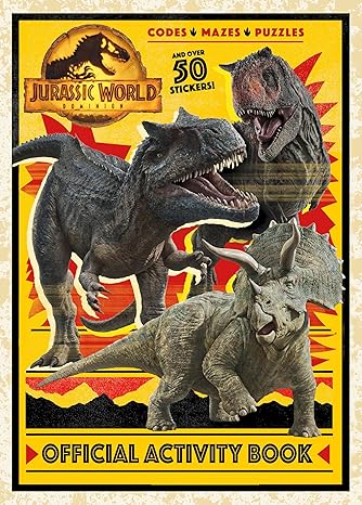 Jurassic World Dominion Official Activity Book (Jurassic World Dominion) Paperback Children's Books Happier Every Chapter   