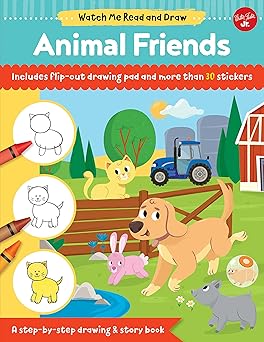 Watch Me Read and Draw: Animal Friends: A step-by-step drawing & story book Paperback