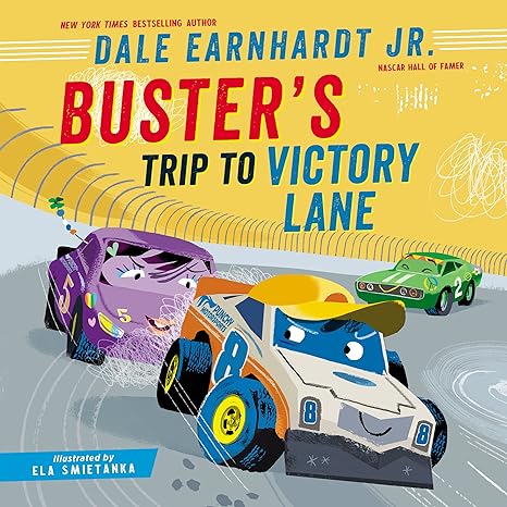 Buster's Trip to Victory Lane (Buster the Race Car) Hardcover Children's Books Happier Every Chapter   