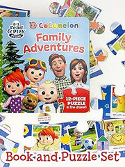 Cocomelon Family Adventures: 2 in 1 Read & Play Puzzle Board book