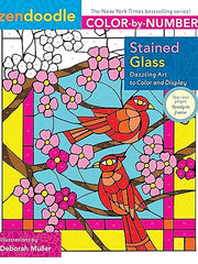 Zendoodle Color-by-Number: Stained Glass: Dazzling Art to Color and Display Paperback