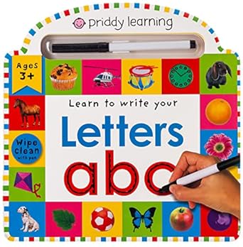 Letters A B C (Wipe Clean: Learn to Write) Board book Children's Books Happier Every Chapter   