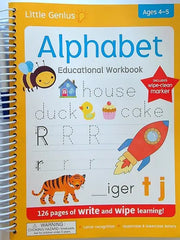 Alphabet Write and Wipe Educational Workbook (Little Genius)Bargain Books