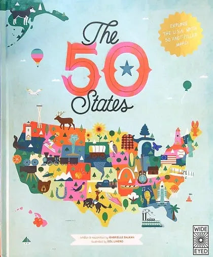 The 50 States: Explore the U.S.A. With 50 Fact-Filled Maps! Hardcover Children's Books Happier Every Chapter