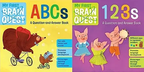 My First Brain Quest 2-Book Set (ABCs/123s) Board Books Children's Books Happier Every chapter