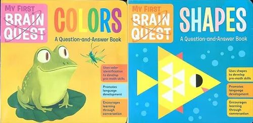 My First Brain Quest Two Book Set (Colors/Shapes) Board Books Children's Books Happier Every Chapter   