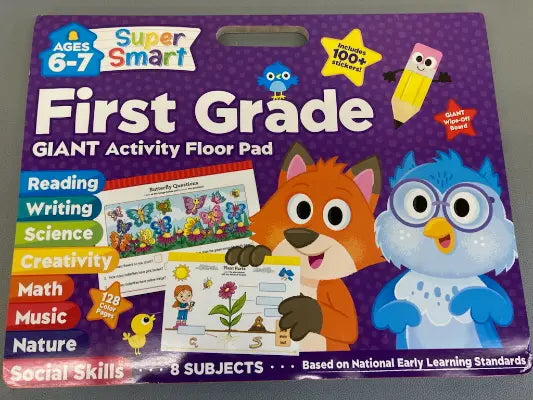 First Grade Giant Activity Floor Pad (Super Smart, Ages 6-7)  Happier Every Chapter   