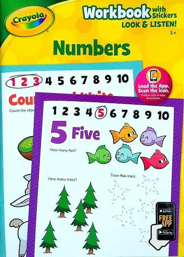 Numbers Workbook (Crayola Look and Listen!)Paperback
