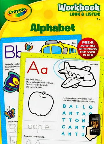 Alphabet Workbook (Crayola) Children's Books Happier Every Chapter   