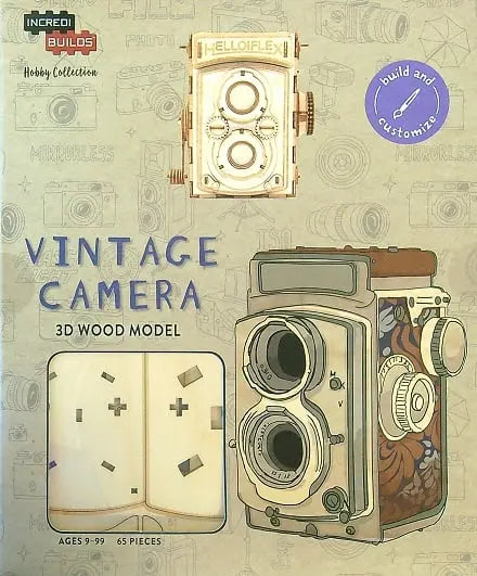 Vintage Camera (IncrediBuilds 3D Wood Model)Activity Set Children's Books Happier Every Chapter