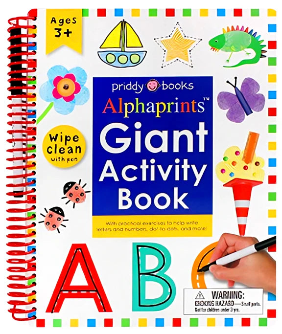 Alphaprints Giant Activity Book (Wipe-Clean with Pen) Spiral Children's Books Happier Every chapter