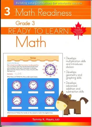 Grade 3 Math (Ready to Learn, Canadian Curriculum Series)Paperback Children's Books Happier Every Chapter   