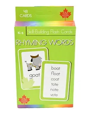 Rhyming Words Skill Building Flash Cards (Grade K-1, Age 5+, Canadian Curriculum Series)Flashcards