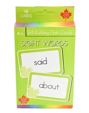 Sight Words Skill Building Flash Cards (Grade K-1, Canadian Curriculum Seires)Flashcards Children's Books Happier Every Chapter   