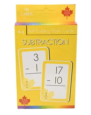 Subtraction Skill Building Flash Cards (Grade K-2, Canadian Curriculum Series)Flashcards