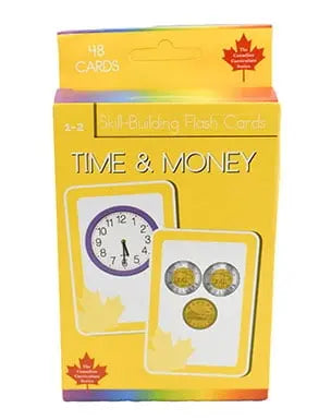 Time & Money Skill Building Flash Cards (Grade 1-2, Canadian Curriculum Series)Flashcards Children's Books Happier Every Chapter   