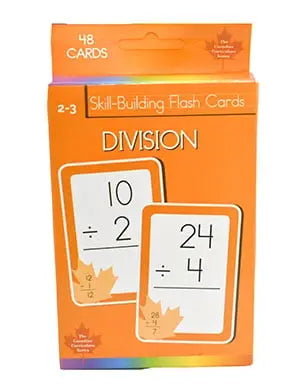 Division Skill Building Flash Cards (Grade 2-3, Canadian Curriculum Series)Flashcards Children's Books Happier Every Chapter   