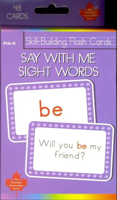 Say with Me Sight Words Skill-Building Flash Cards (Canadian Curriculum Press)Flashcards