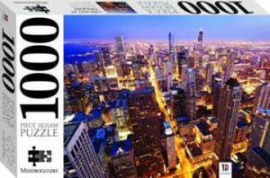 Mindbogglers 1000 Piece Jigsaw: Chicago At Twilight  Ndah Mbawa @ Happier Every Chapter   