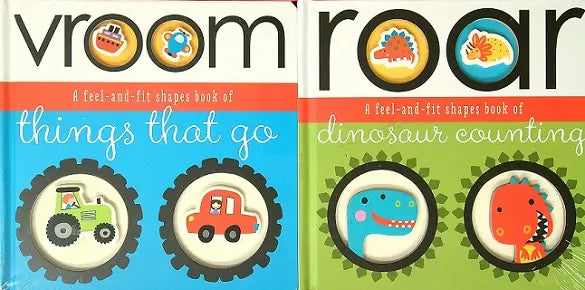 Vroom: Things That Go/Roar: Dinosaur Counting Feel and Shape Books Board Books